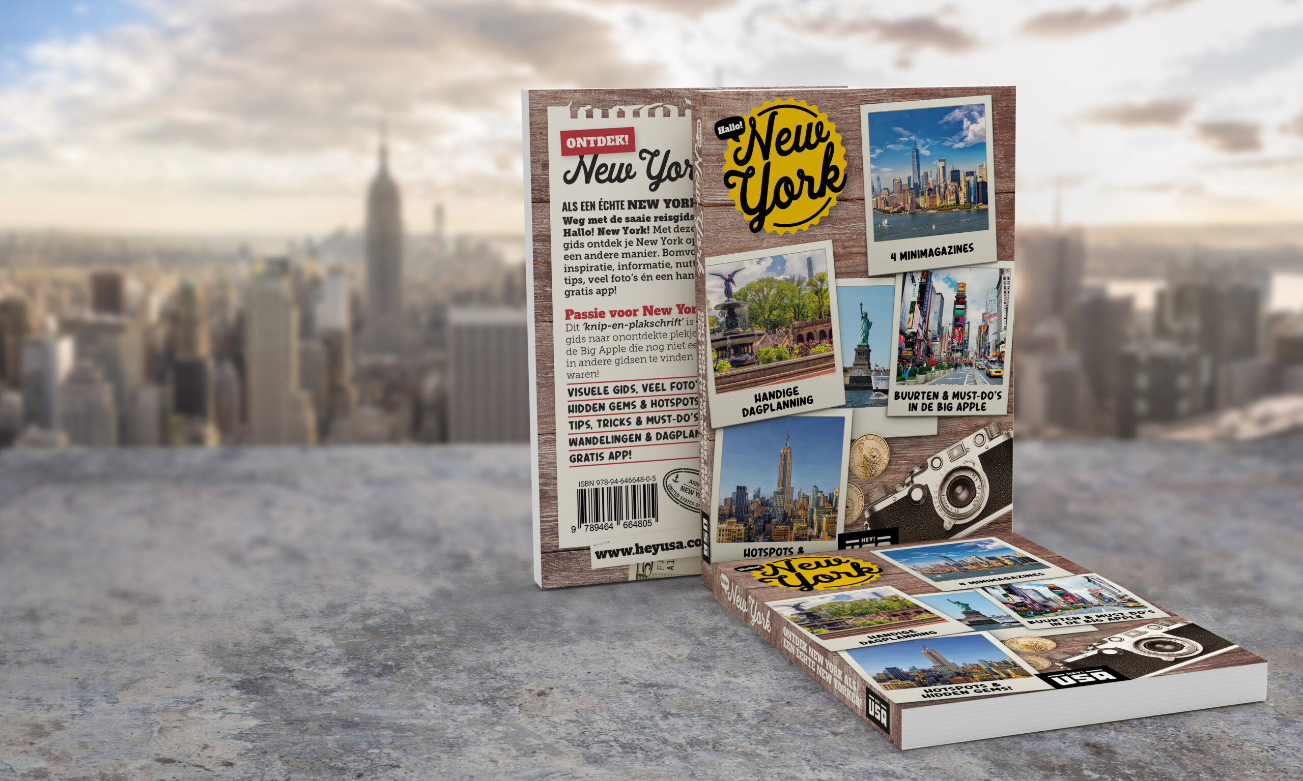 Hallo! New York met Big Apple skyline